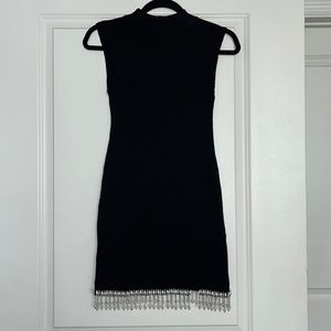 Zara knit mini dress with pearl/ beaded hem